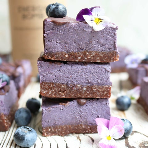 Chocolate and Blueberry Cheesecake Bites